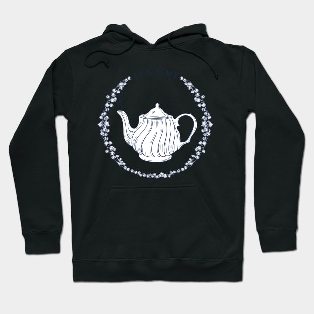 Tea Time Linework Hoodie by SWON Design